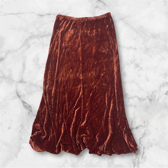 Isabella Bird Burgundy Crushed Velvet Boho Maxi Women’s Size 10 - Picture 2 of 6